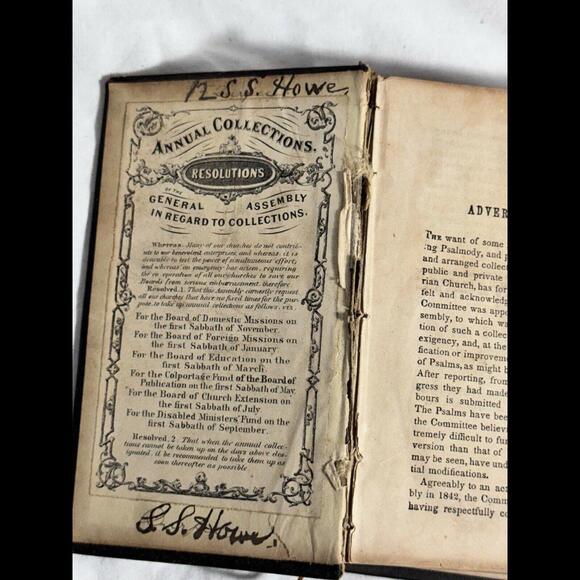 1848 Psalms & Hymns and Selections Antique Bible Hymnal Pocket 5.5” Hardcover - Picture 9 of 9